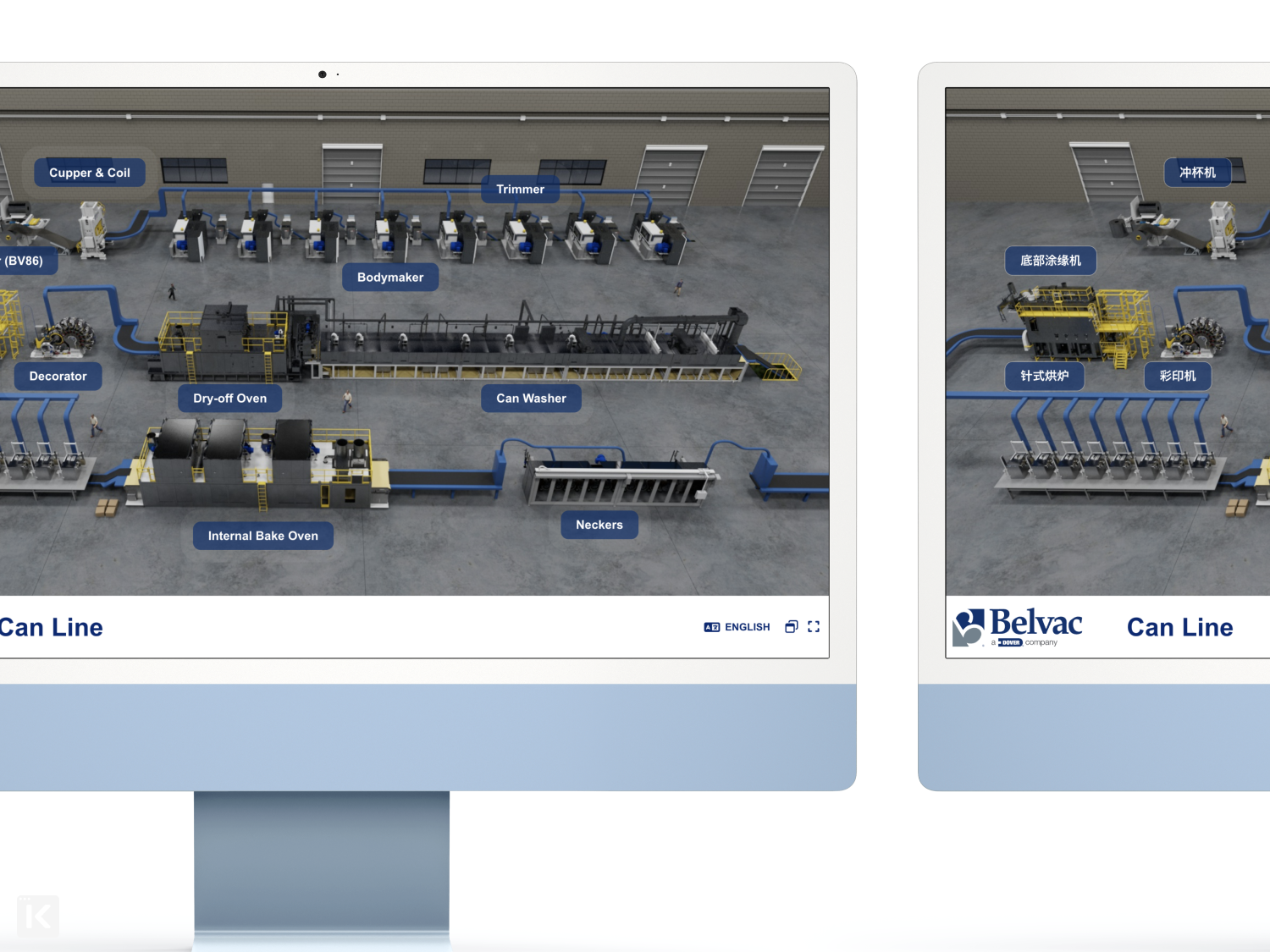 Belvac Can Line Interactive Map thumbnail with tilted computer monitor