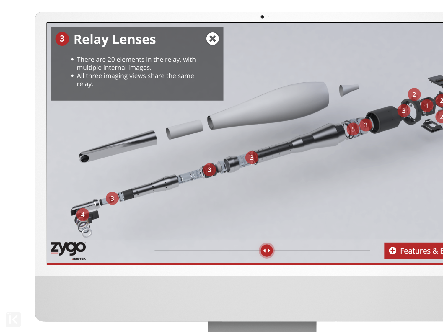 Zygo Electro-Optic Interactive Product thumbnail with tilted computer monitor