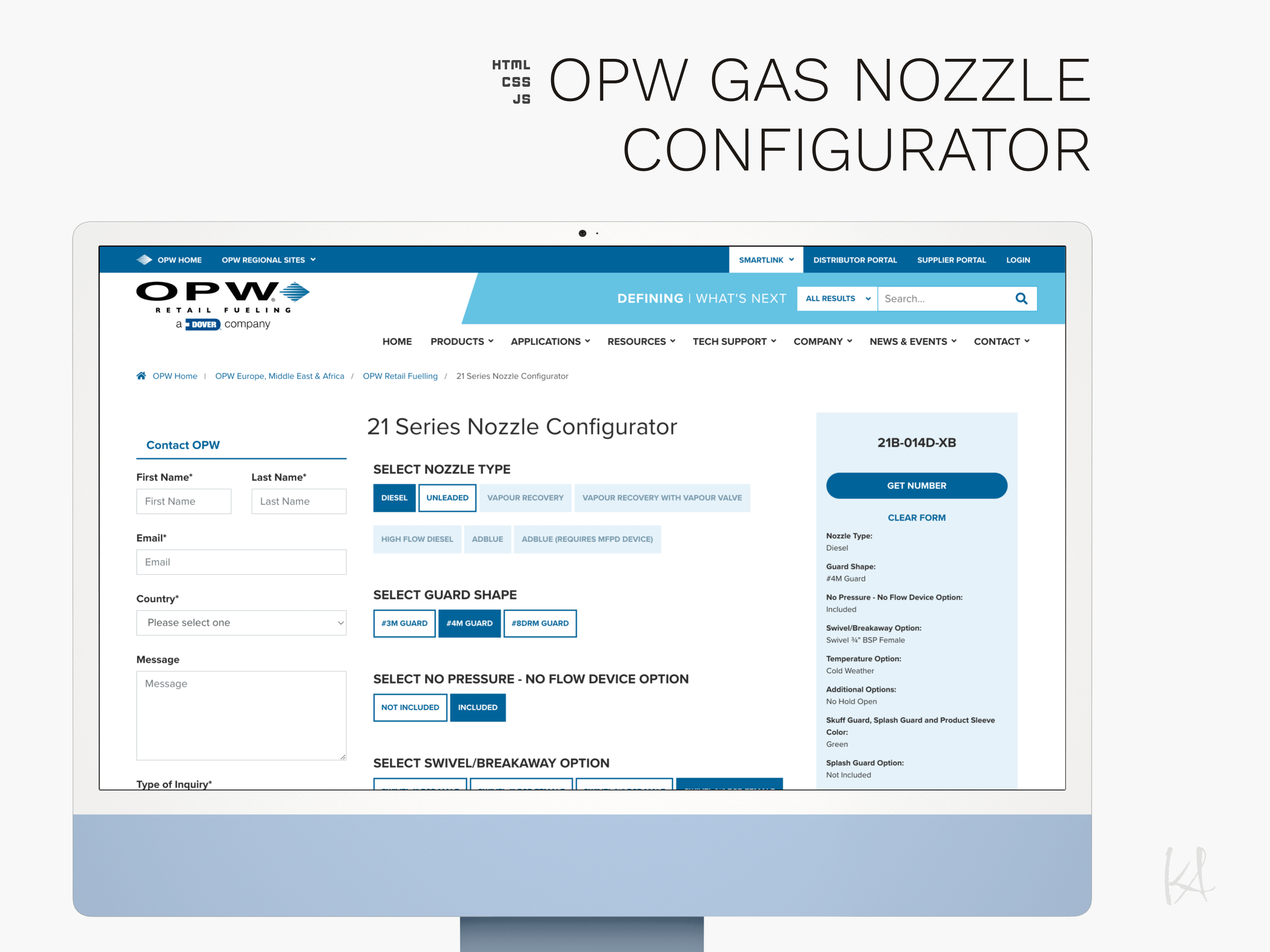 OPW Gas Nozzle Configurator